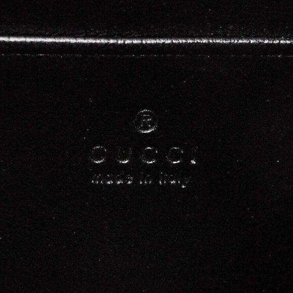 Gucci Black/Red Quilted Leather Marmont Torchon Mini Chain Wallet Clutch Bag - Picture 11 of 11